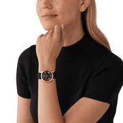  Shop Authentic Michael Kors Lexington Black Dial Black Leather Strap Watch For Women - MK4748 - Luxxuri