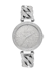  Shop Authentic Michael Kors Catelyn Quartz Crystals Silver Dial Silver Steel Strap Watch For Women - MK4675 - Luxxuri