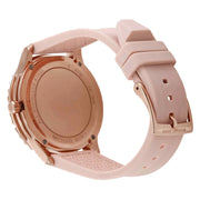  Shop Authentic Michael Kors Runway Three Hand Crystal Pave Dial Pink Rubber Strap Watch For Women - MK6854 - Luxxuri