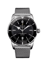  Shop Authentic Breitling Superocean Heritage B20 Automatic 46 Black Dial Silver Mesh Bracelet Watch for Men - AB2020121B1A1 - Luxxuri