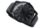  Shop Authentic Calvin Klein City Quartz Black Dial Black Leather Strap Watch for Men - K2G2G4CX - Luxxuri