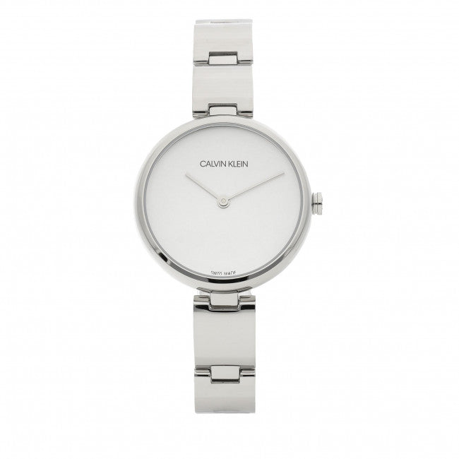  Shop Authentic Calvin Klein Wavy Silver Dial Silver Steel Strap Watch for Women - K9U23146 - Luxxuri