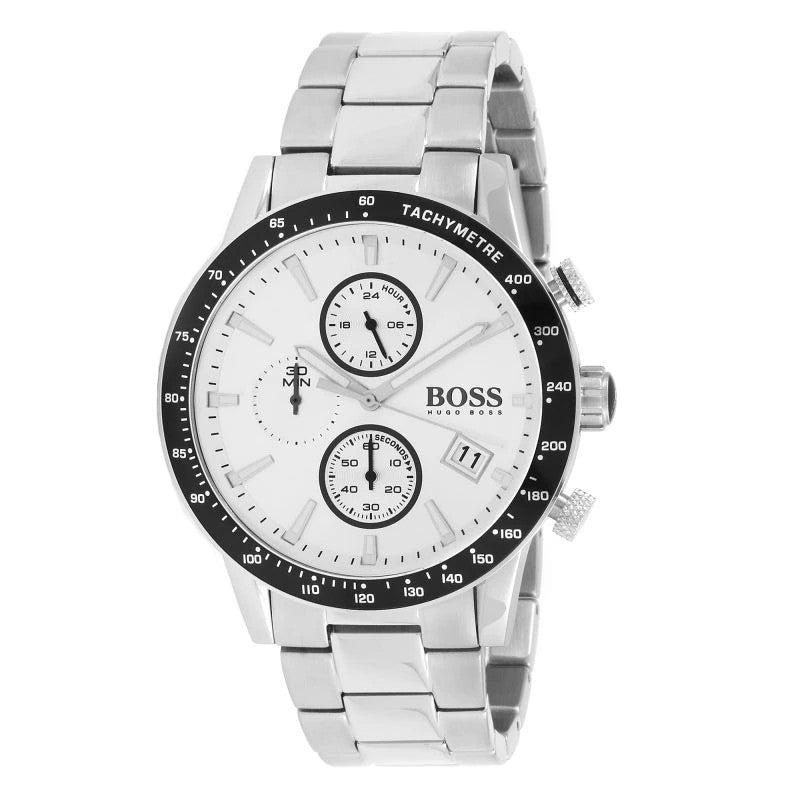  Shop Authentic Hugo Boss Rafale Competitive Sport Silver Dial Silver Steel Strap Watch for Men - 1513511 - Luxxuri