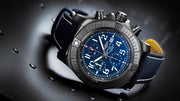  Shop Authentic Breitling Super Avenger Chronograph 48 Night Mission Blue Dial Blue Leather Strap Watch for Men - V13375101C1X2 - Luxxuri