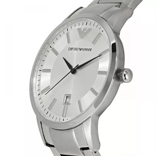  Shop Authentic Emporio Armani Classic Quartz White Dial Silver Steel Strap Watch For Men - AR2430 - Luxxuri
