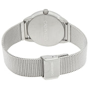  Shop Authentic Calvin Klein Minimal White Dial Silver Mesh Bracelet Watch for Women - K3M52152 - Luxxuri