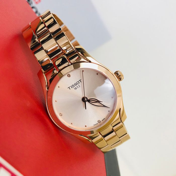  Shop Authentic Tissot T Wave Rose Gold Dial Rose Gold Steel Strap Watch For Women - T112.210.33.456.00 - Luxxuri
