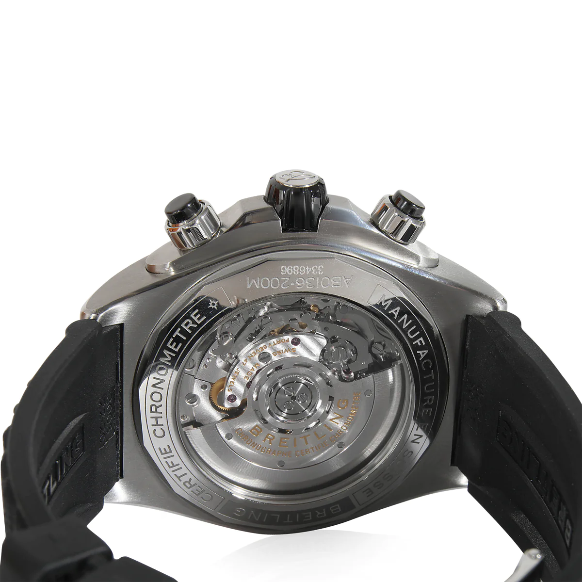  Shop Authentic Breitling Super Chronomat B01 44 Black Dial Black Rubber Strap Watch for Men - AB0136251B2S1 - Luxxuri