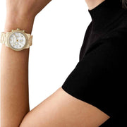  Shop Authentic Michael Kors Runway Pavé Chronograph White Dial White Acetate Strap Watch for Women - MK7476 - Luxxuri