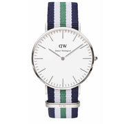  Shop Authentic Daniel Wellington Classic Nottingham White Dial Two Tone NATO Strap Watch For Men - 0208DW - Luxxuri