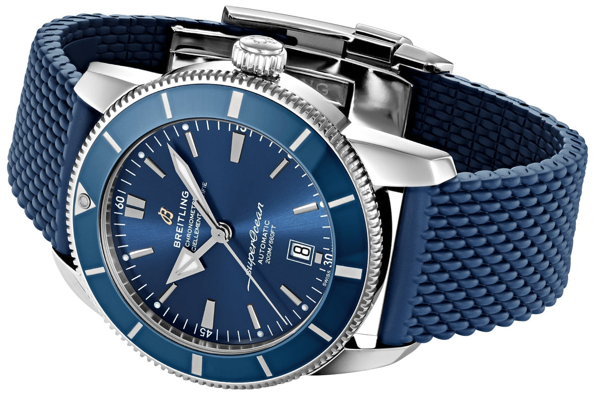  Shop Authentic Breitling Superocean Heritage B20 Automatic 46 Blue Dial Blue Mesh Bracelet Watch for Men - AB2020161C1S1 - Luxxuri