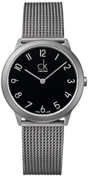  Shop Authentic Calvin Klein Minimal Black Dial Silver Mesh Bracelet Watch for Women - K3M52151 - Luxxuri