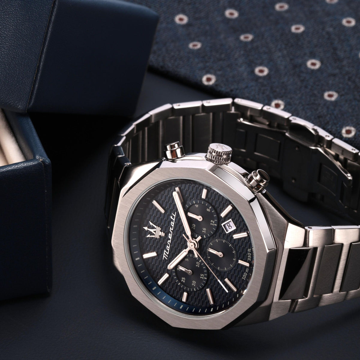  Shop Authentic Maserati Stile Blue Dial Silver Steel Strap Watch For Men - R8873642006 - Luxxuri
