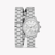  Shop Authentic Michael Kors Runway Chronograph Analog Silver Dial Silver Steel Strap Watch for Women - MK7454 - Luxxuri