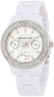  Shop Authentic Michael Kors Runway White Ceramic Dial White Steel Strap Watch for Women - MK5161 - Luxxuri