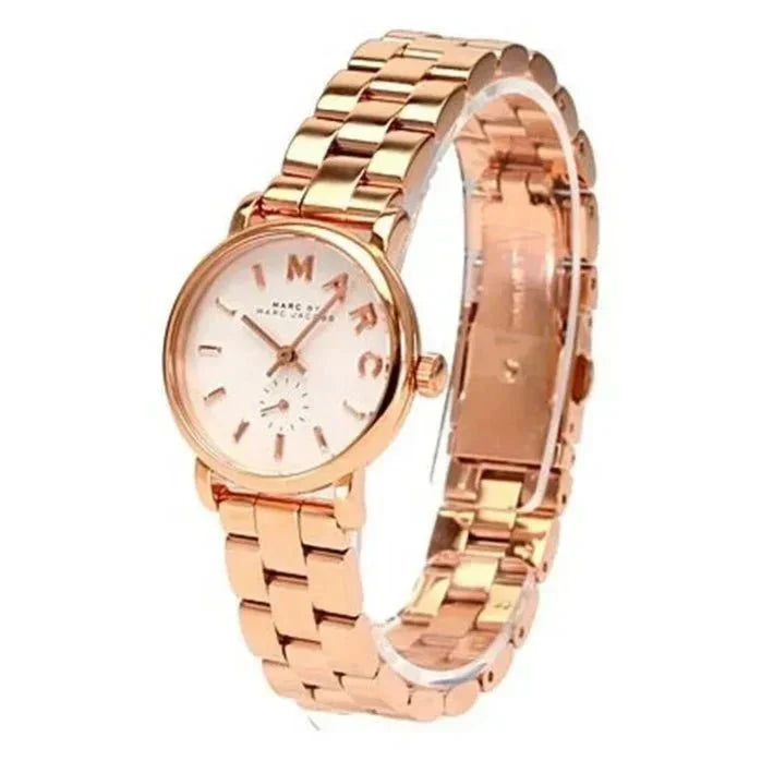  Shop Authentic Marc Jacobs Baker White Dial Rose Gold Steel Strap Watch for Women - MBM3248 - Luxxuri