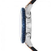  Shop Authentic Fossil Nate Chronograph Navy Blue Dial Brown Leather Strap Watch for Men - JR1504 - Luxxuri
