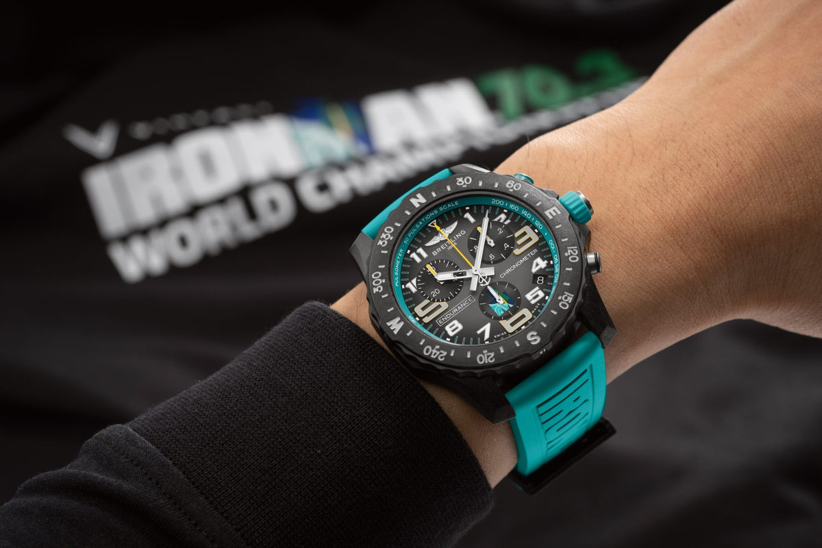  Shop Authentic Breitling Endurance Pro Ironman 70.3 World Championship Grey Dial Turquoise Rubber Strap Watch for Men - X823105C1M1S1 - Luxxuri