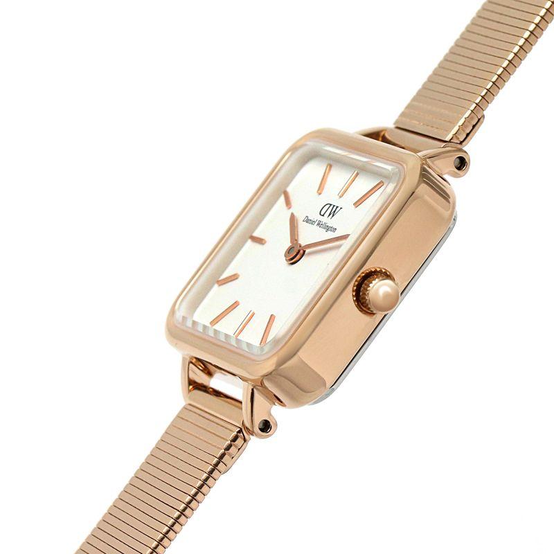  Shop Authentic Daniel Wellington Quadro Studio White Dial Rose Gold Mesh Strap Watch For Women - DW00100517 - Luxxuri