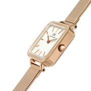  Shop Authentic Daniel Wellington Quadro Studio White Dial Rose Gold Mesh Strap Watch For Women - DW00100517 - Luxxuri