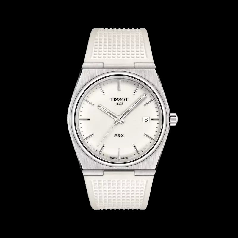  Shop Authentic Tissot PRX 40 White Dial White Rubber Strap Watch For Men -  T137.410.17.011.00 - Luxxuri