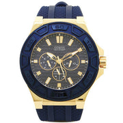  Shop Authentic Guess Force Blue & Rose Gold Dial Blue Silicone Strap Watch For Men - W0674G2 - Luxxuri