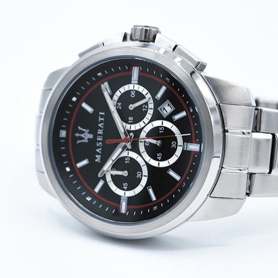  Shop Authentic Maserati Successo Chronograph Black Dial Silver Steel Strap Watch For Men - R8873621009 - Luxxuri