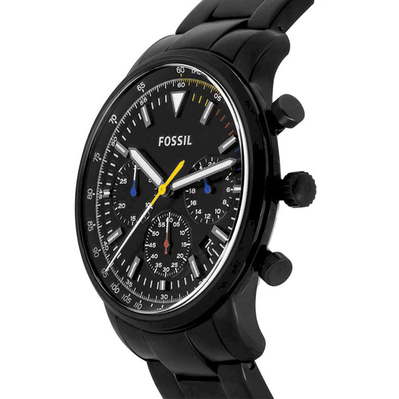  Shop Authentic Fossil Goodwin Chronograph Black Dial Black Steel Strap Watch for Men - FS5413 - Luxxuri