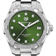  Shop Authentic Tag Heuer Aquaracer Diamonds Emerald Green Dial Silver Steel Strap Watch for Women - WBD1316.BA0740 - Luxxuri