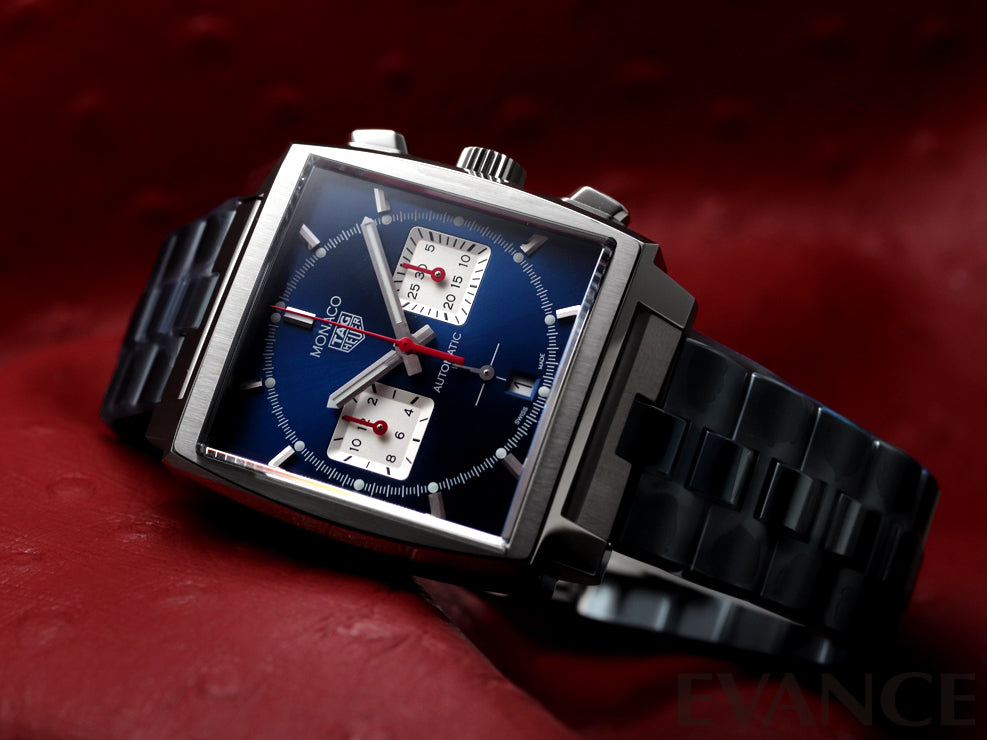  Shop Authentic Tag Heuer Monaco Automatic Chronograph Blue Dial Silver Steel Strap Watch for Men - CBL2111.BA0644 - Luxxuri