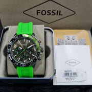  Shop Authentic Fossil Bannon Chronograph Grey Dial Green Silicone Strap Watch for Men - BQ2501 - Luxxuri
