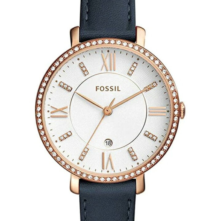  Shop Authentic Fossil Jacqueline White Dial Blue Leather Strap Watch for Women - ES4291 - Luxxuri