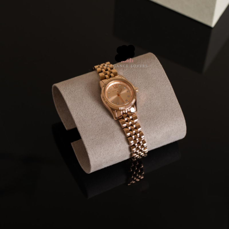  Shop Authentic Michael Kors Lexington Three Hand Rose Gold Dial Rose Gold Steel Strap Watch For Women - MK4739 - Luxxuri