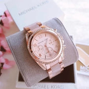  Shop Authentic Michael Kors Blair Chronograph Rose Gold Dial Two Tone Steel Strap Watch for Women - MK5943 - Luxxuri