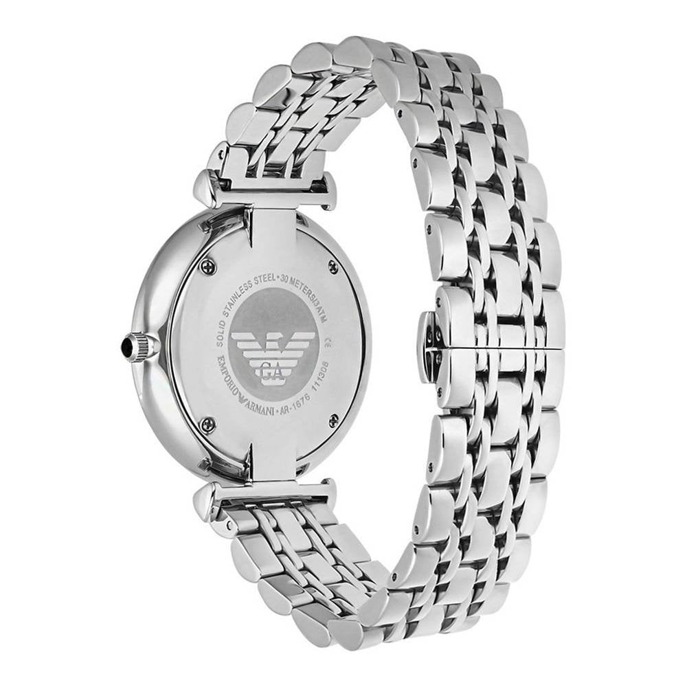  Shop Authentic Emporio Armani Retro Black Dial Silver Steel Strap Watch For Men - AR1676 - Luxxuri