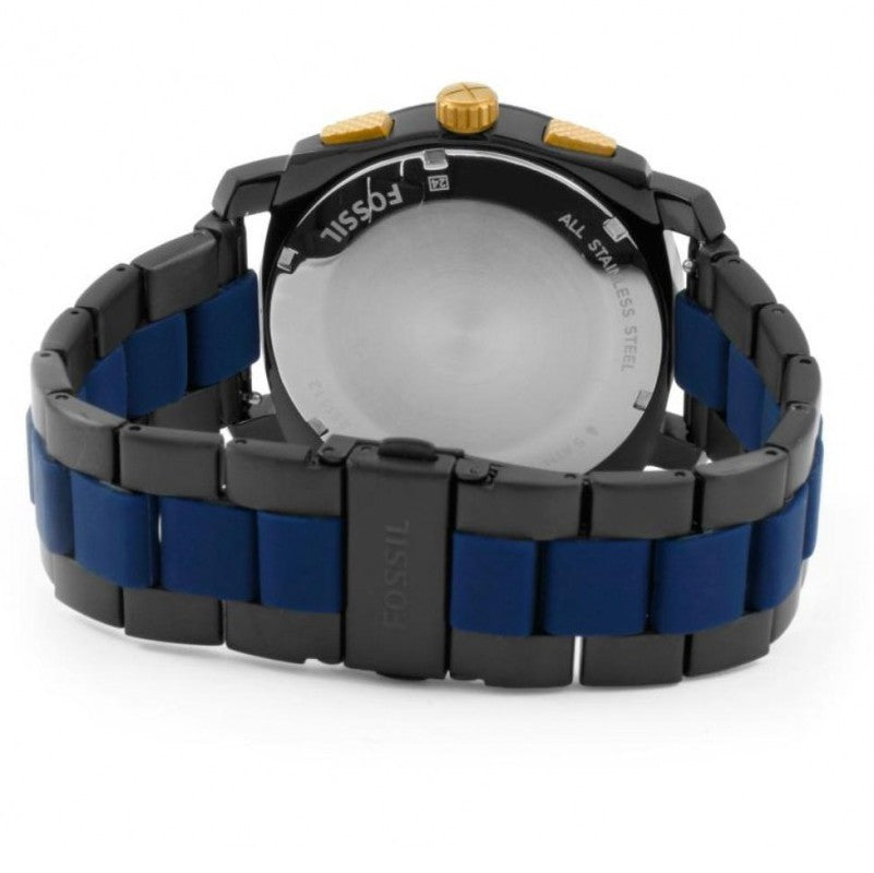  Shop Authentic Fossil Machine Chronograph Black Dial Two Tone Steel Strap Watch for Men - FS5164 - Luxxuri