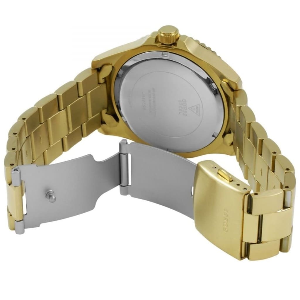  Shop Authentic Guess Chaser Multifunction Blue Dial Gold Steel Strap Watch for Men - W0172G5 - Luxxuri