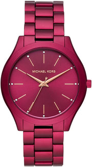  Shop Authentic Michael Kors Slim Runway Red Dial Red Steel Strap Watch For Women - MK4505 - Luxxuri