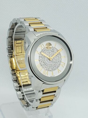  Shop Authentic Movado Bold Silver Dial Two Tone Steel Strap Watch For Women - 3600256 - Luxxuri