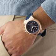  Shop Authentic Michael Kors Dylan Blue Dial Blue Rubber Strap Watch for Men - MK8295 - Luxxuri