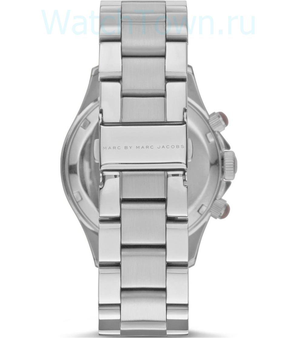  Shop Authentic Marc Jacobs Rock Chronograph Mother of Pearl Grey Dial Silver Steel Strap Watch for Women - MBM3250 - Luxxuri