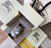  Shop Authentic Burberry Heritage Grey Dial Beige Leather Strap Unisex Watch - BU1754 - Luxxuri