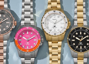  Shop Authentic Fossil Blue Dive Analog Pink Dial Silver Steel Strap Watch For Women - ES5351 - Luxxuri