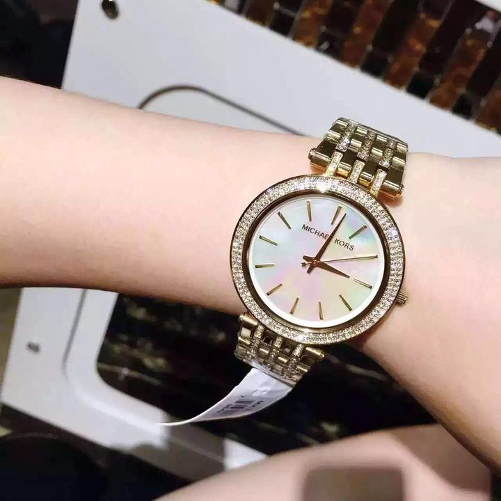  Shop Authentic Michael Kors Darci Mother of Pearl Dial Gold Steel Strap Watch for Women - MK3219 - Luxxuri
