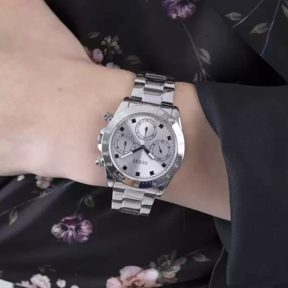  Shop Authentic Guess Eclipse Multi Function Silver Dial Silver Steel Strap Watch for Women - GW0314L1 - Luxxuri