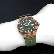  Shop Authentic Maurice Lacroix Aikon Venturer Bronze Dial Green Rubber Strap Watch For Men - AI6058-BRZ01-630-1 - Luxxuri