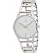  Shop Authentic Calvin Klein Stately White Dial Silver Steel Strap Watch for Women - K3G23126 - Luxxuri