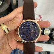  Shop Authentic Tommy Hilfiger Hunter Blue Dial Brown Leather Strap Watch for Men - 1791605 - Luxxuri
