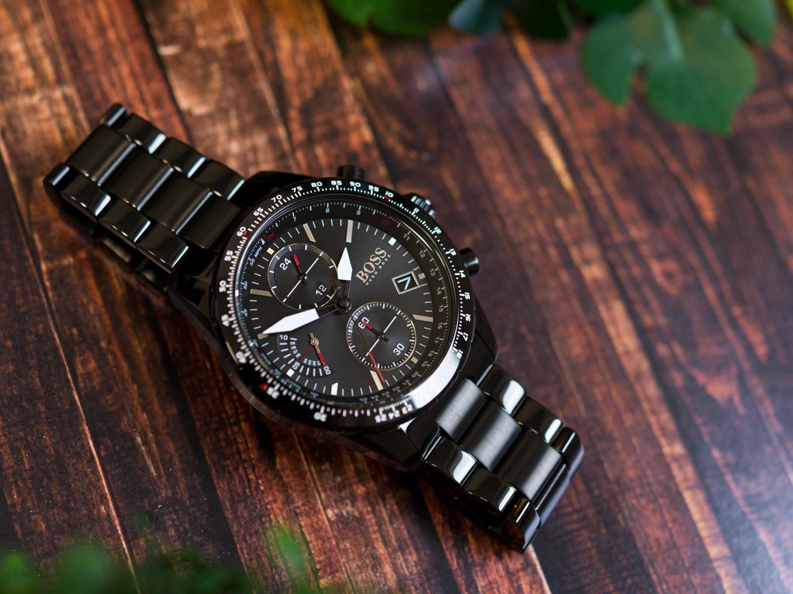  Shop Authentic Hugo Boss Pilot Edition Chronograph Black Dial Black Steel Strap Watch for Men - 1513854 - Luxxuri
