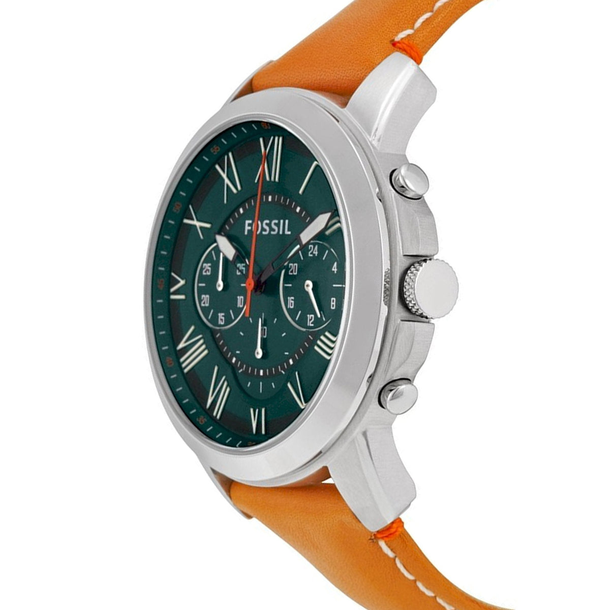  Shop Authentic Fossil Grant Chronograph Green Dial Brown Leather Strap Watch for Men - FS4918 - Luxxuri